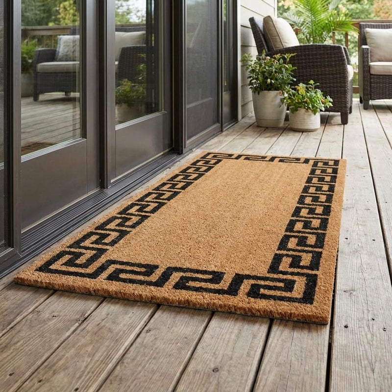 Kempf Greek Key Natural Coco Doormat, 22 by 47 by 0.5-Inch - Image 2